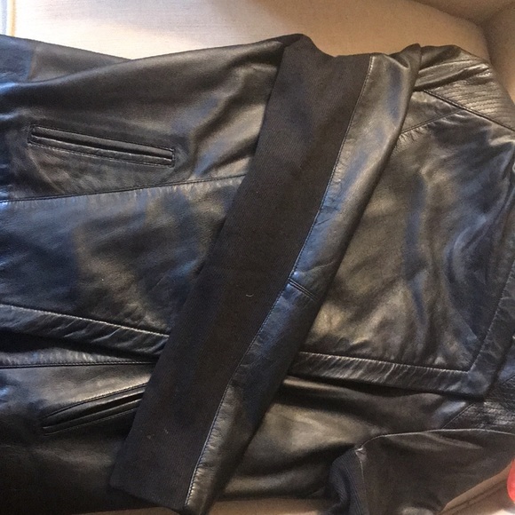 EUC 💯LEATHER/KNIT Jacket - Picture 8 of 8